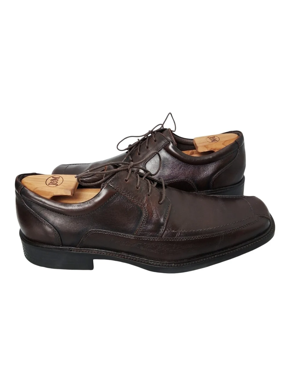 Johnston & Murphy Mens 10.5M Brown Lace Up Leather Oxford Dress Shoes 20-2160